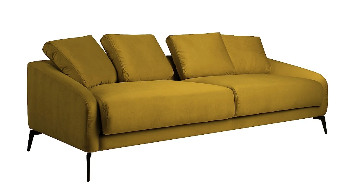 Жёлтый прямой диван Gato 2 130,4