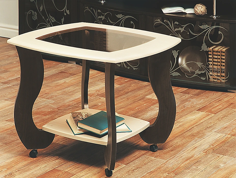 Журнальный столик со стеклом Сатурн-М01 Венге