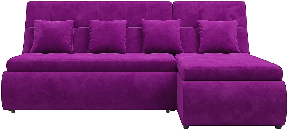 Двухместный угловой диван Дубай Вельвет Фиолет
