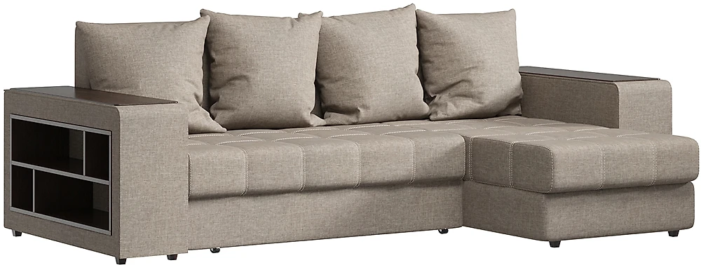 Угловой диван с подушками Дубай Крем