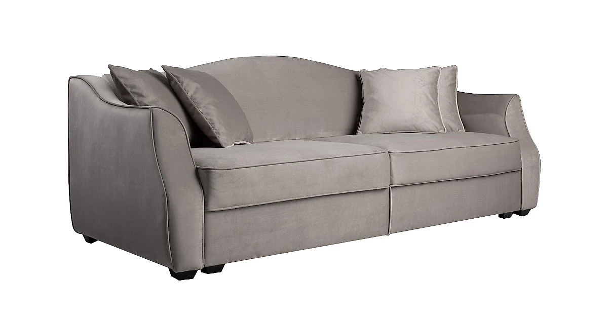 Прямой диван серого цвета Hermes Dream 125,2