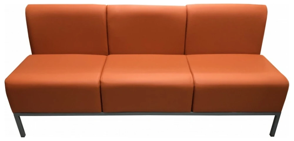диван на металлическом каркасе Компакт Оранж трехместный
