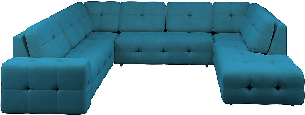  угловой диван с оттоманкой Спилберг-2 Аква