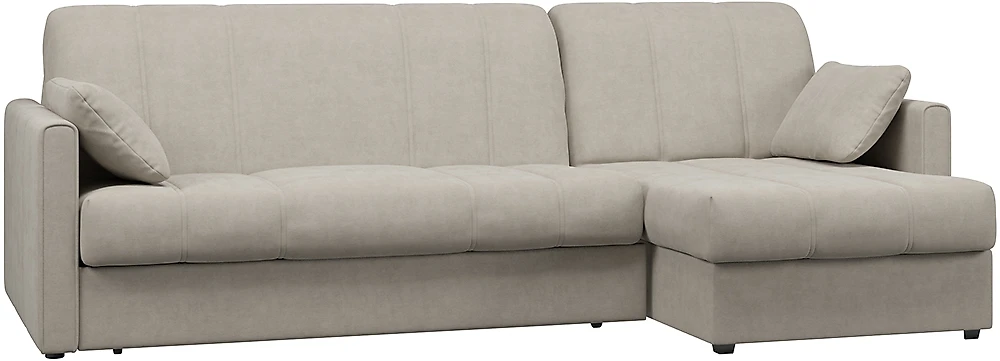 Угловой диван с левым углом Доминик Плюш Крем