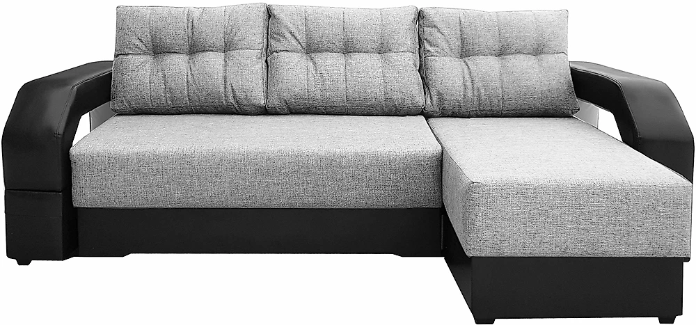 Угловой диван с подлокотниками Манчестер Грей Блэк