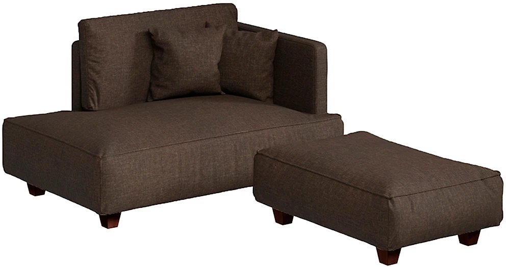 Модульный диван с оттоманкой  Лофт Браун