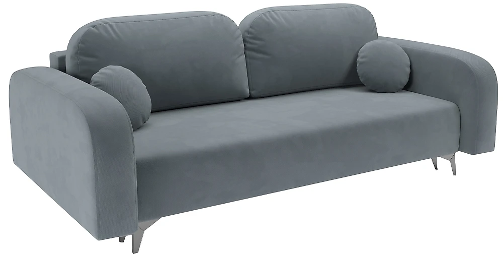 Прямой диван серого цвета Цюрих Плюш Грей