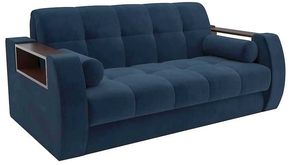 Синий диван Барон-3 Плюш Блу