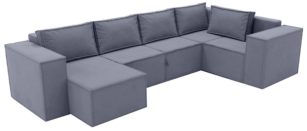 Модульный диван трансформер Лофт П-образный Грей