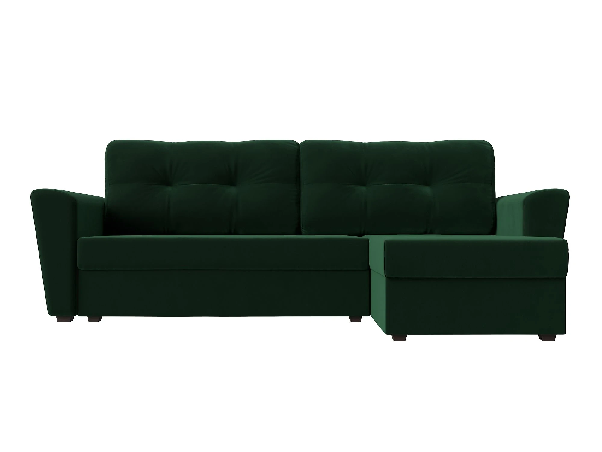 Угловой диван с правым углом Амстердам Лайт Плюш Дизайн 4
