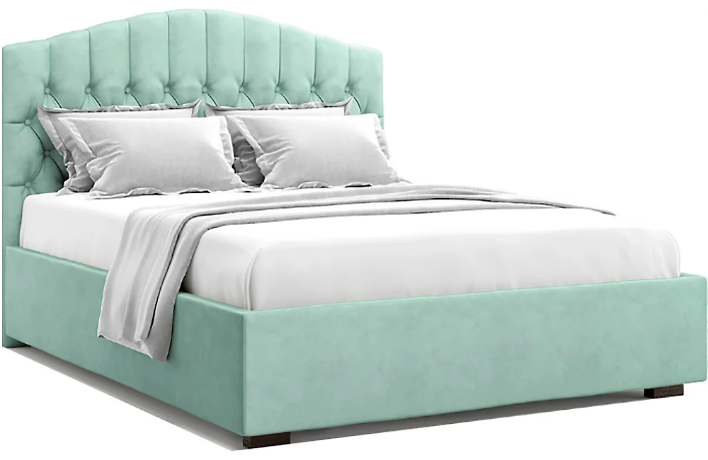 Современная двуспальная кровать Лугано Ментол