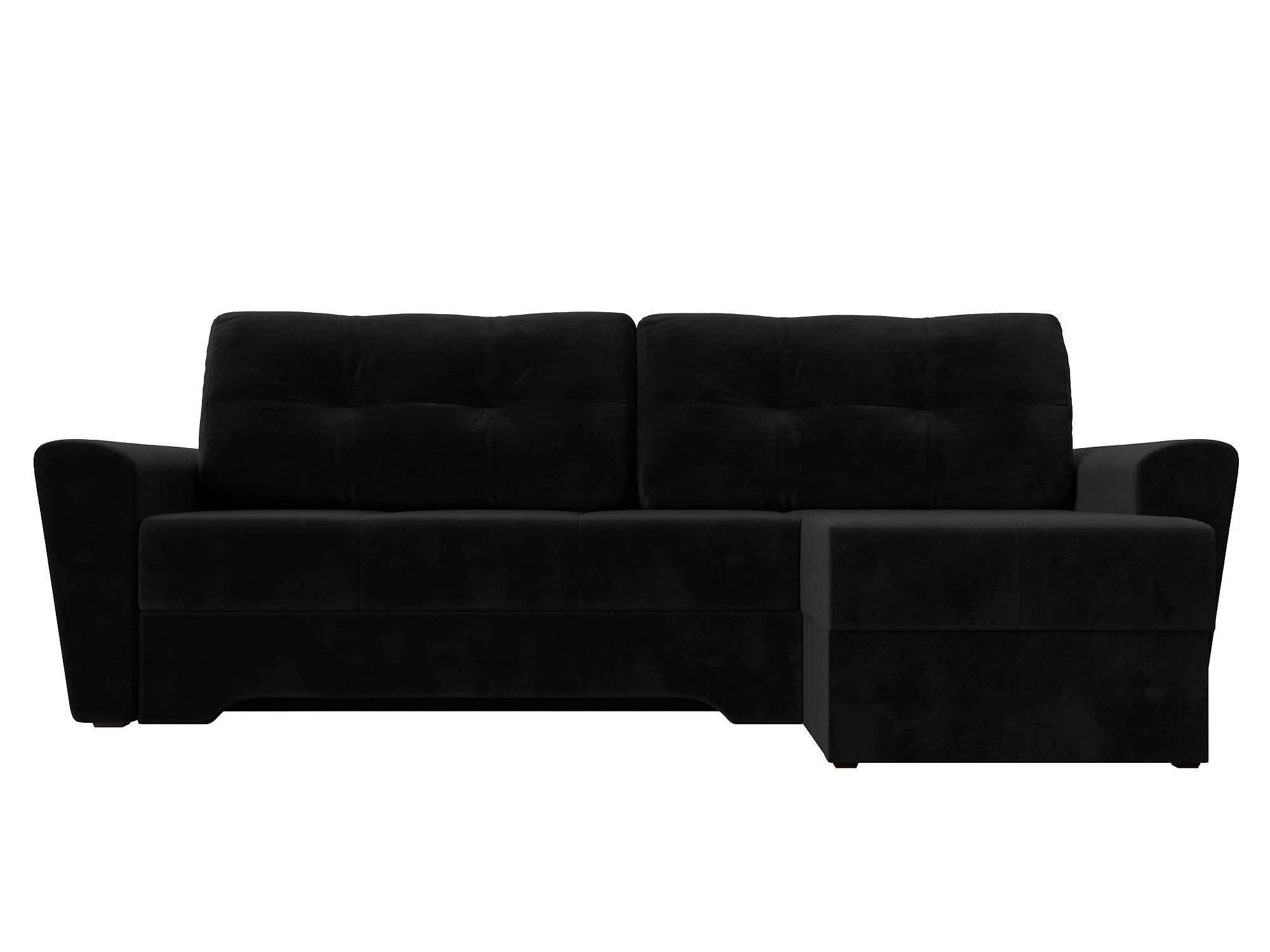 Угловой диван с правым углом Амстердам Плюш Дизайн 7