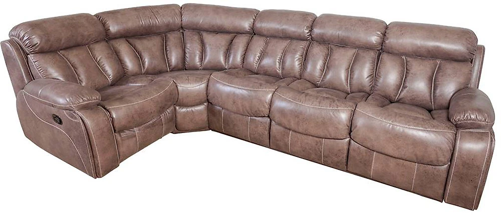  угловой диван с оттоманкой Азалия с реклайнером