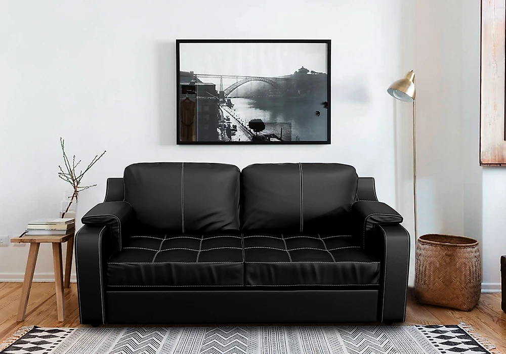 Прямой диван Берета  2-х местный Дизайн 3 кожаный