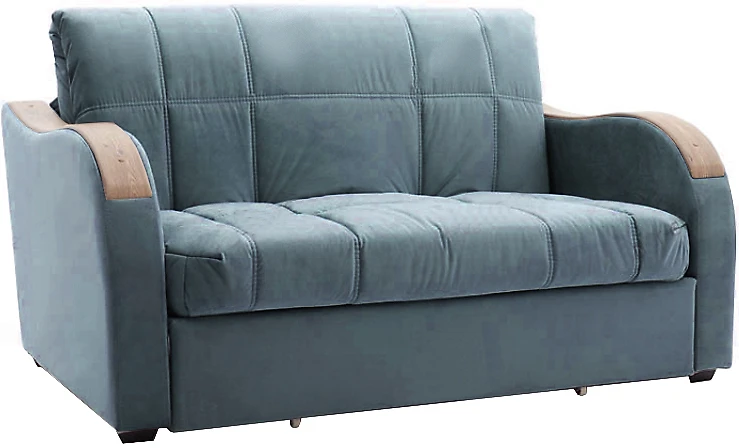 Синий прямой диван Виа-6 Блю