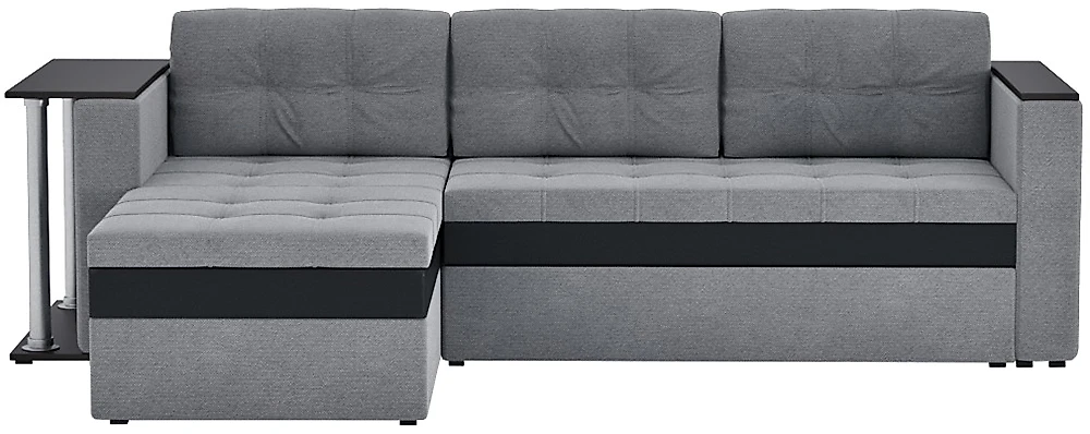 Угловой диван для дачи Атланта Кантри Дарк Грей со столиком