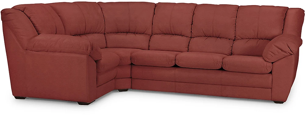 Красный кожаный диван Оберон Дизайн 4 кожаный