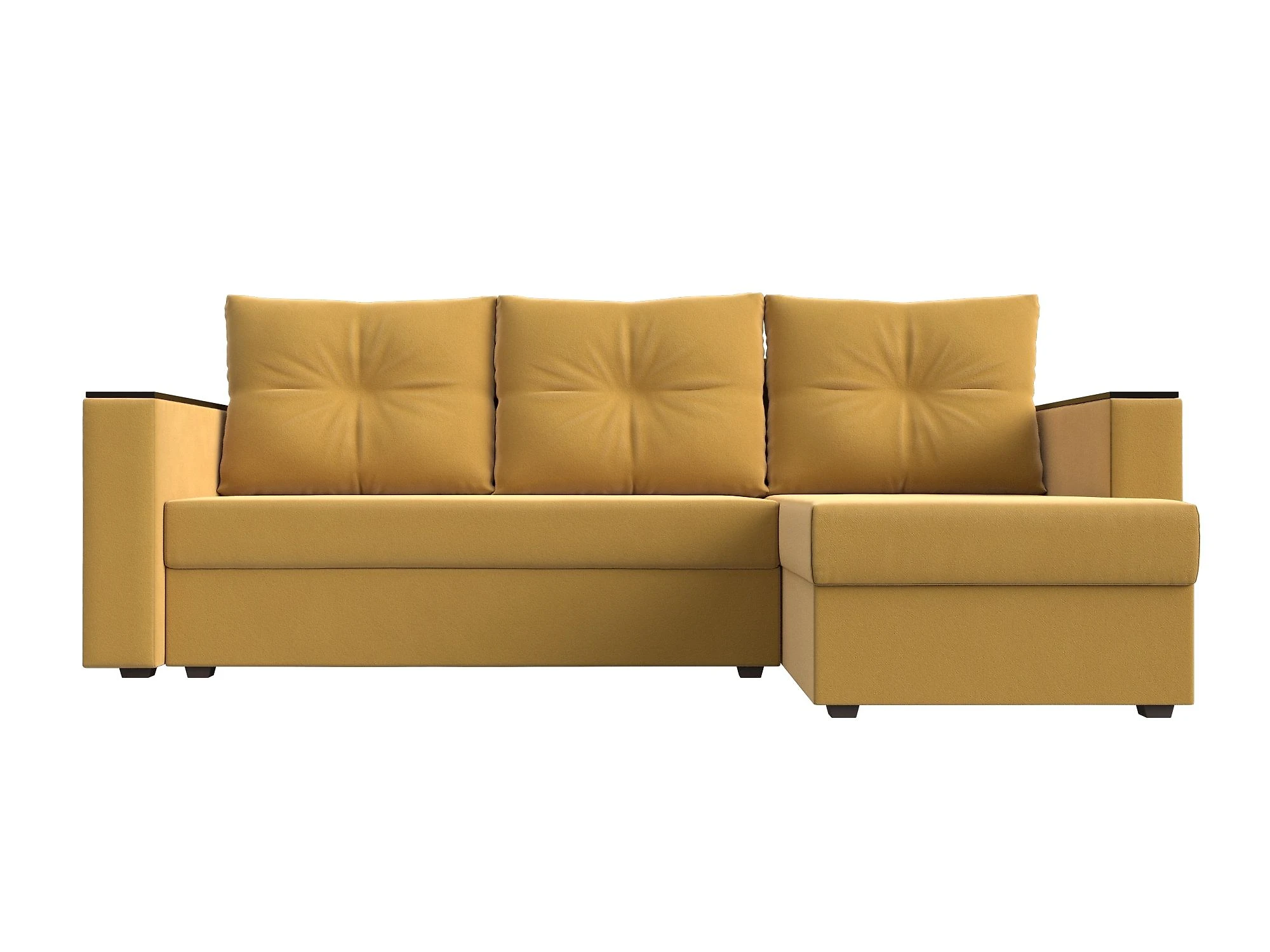 Угловой диван с правым углом Атланта Лайт без стола Дизайн 3