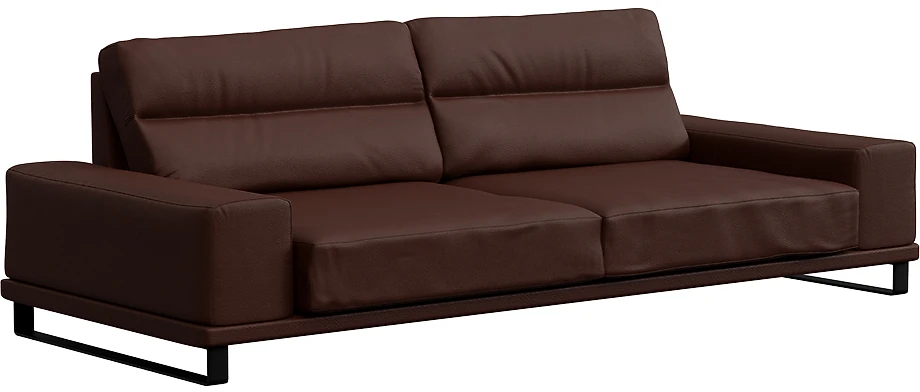 Прямой диван кожаный Рипозо Шоколад