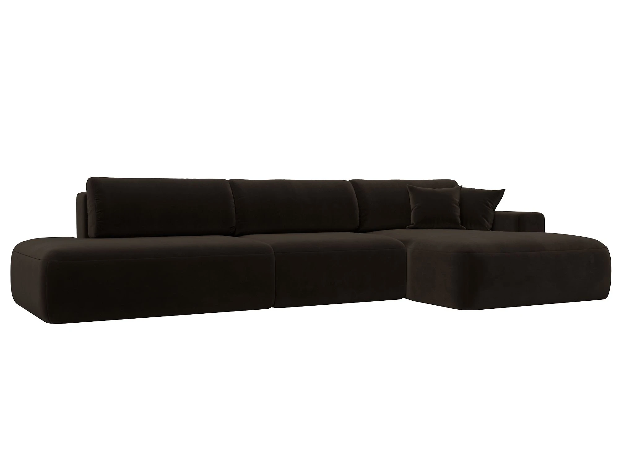 Коричневый диван Лига-036 Модерн Лонг Дизайн 3