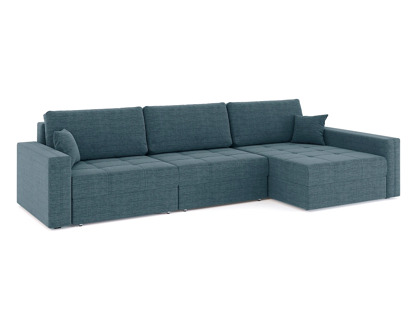 Синий угловой диван Брест-3 Блю