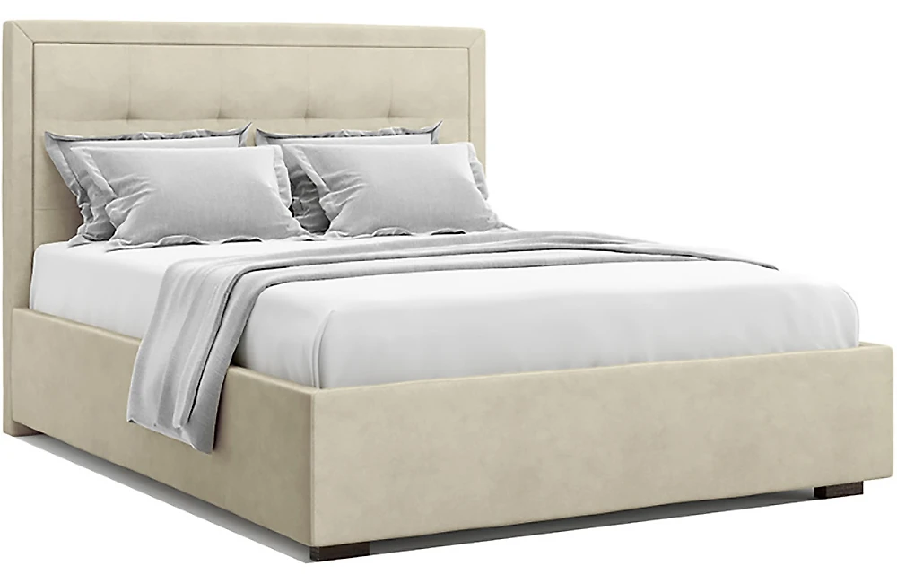 Современная двуспальная кровать Комо Беж