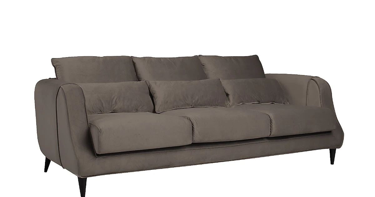 Прямой диван серого цвета Dante Plain-D 1970,3,4