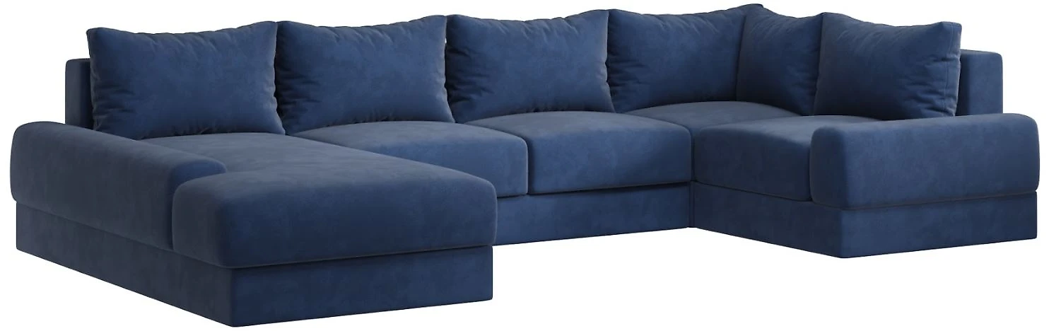 Синий угловой диван Ариети-П Дизайн 2