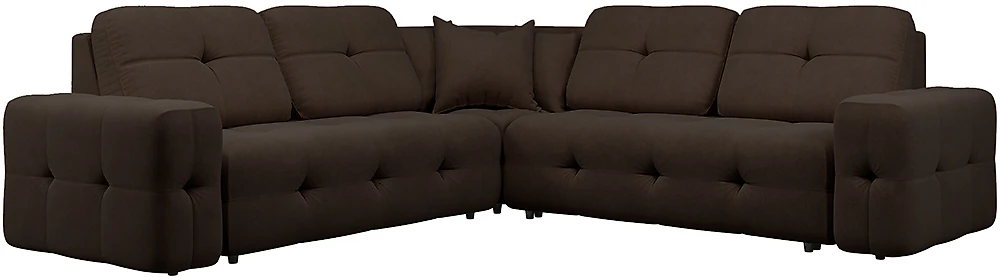 Угловой диван с подушками Спилберг-3 Дарк Браун