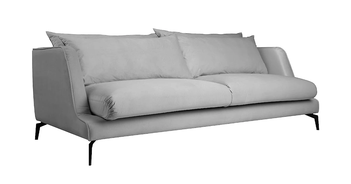 Прямой диван серого цвета Dimension Simple-A 2138,2,1