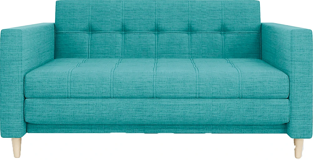 Синий прямой диван Квадро Дизайн-1