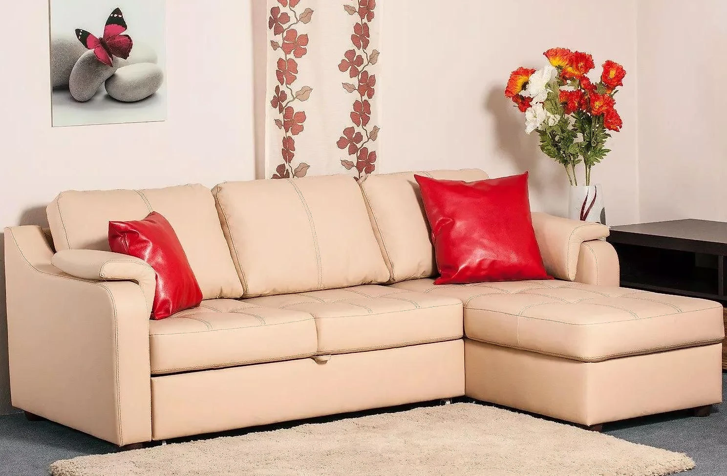 Офисный диван раскладной Берета Дизайн 2 кожаный