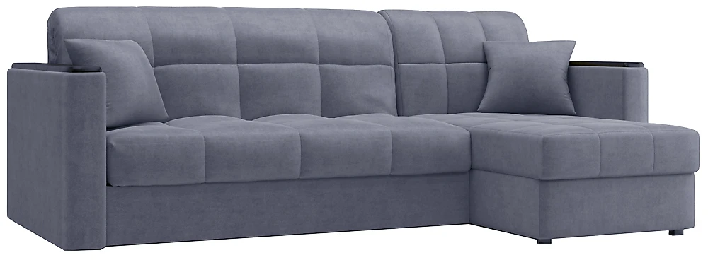 Угловой диван из велюра Неаполь Плюш Грей