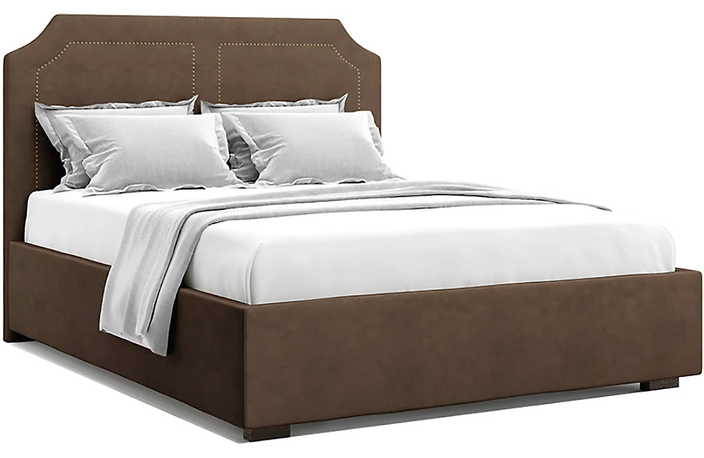 Современная двуспальная кровать Лаго Шоколад