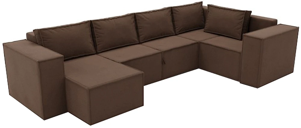 Дизайнерский модульный диван Лофт П-образный Браун