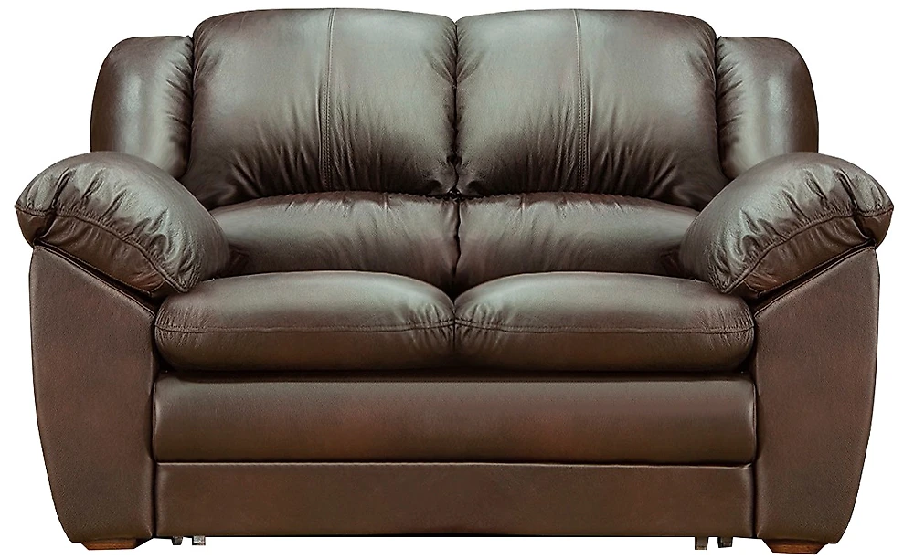 Прямой диван Оберон-2 Шоколад кожаный