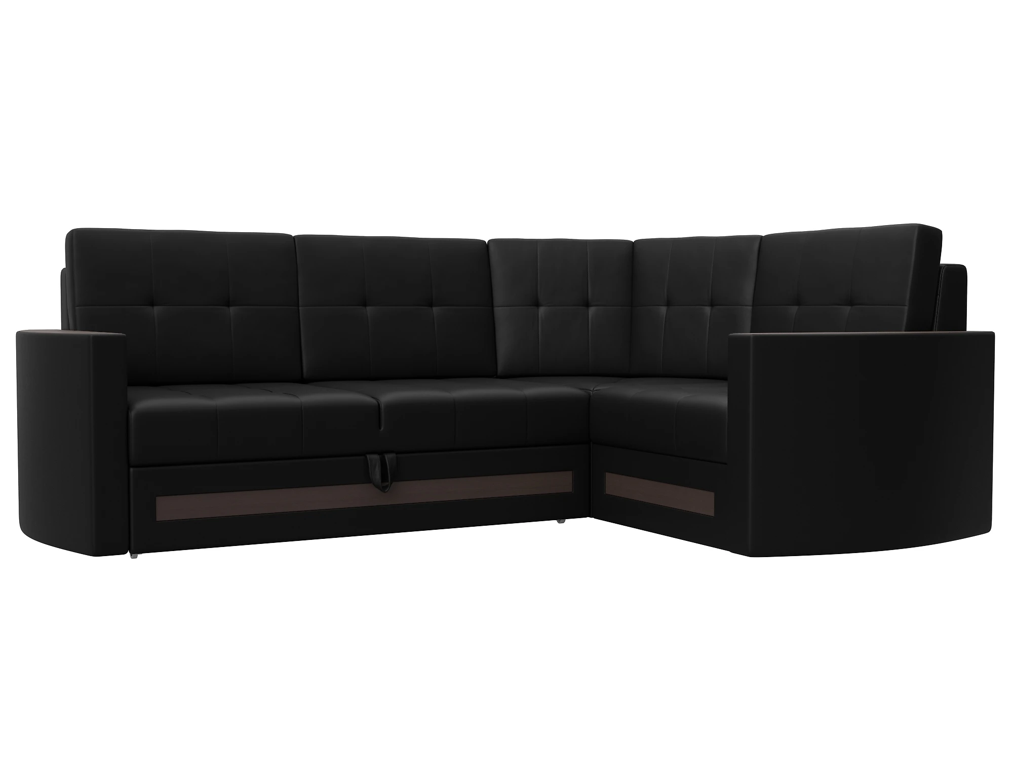 Чёрный угловой диван Белла Дизайн 6