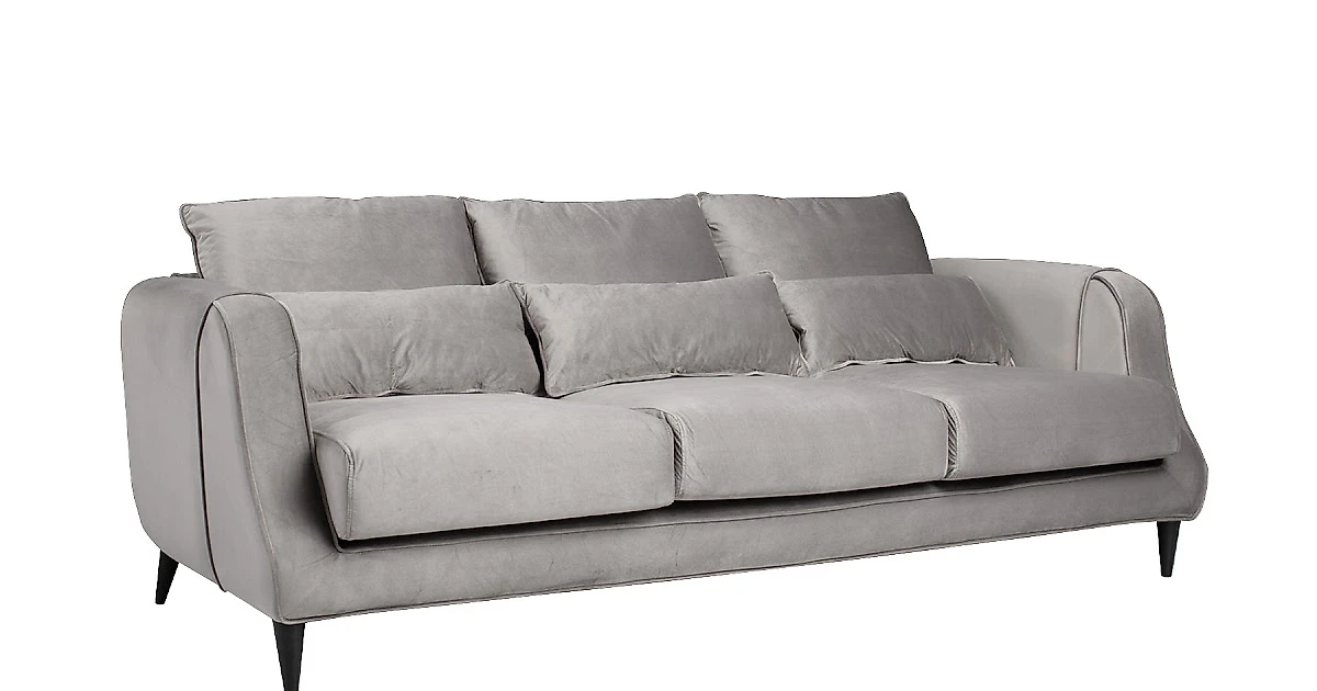 Прямой диван серого цвета Dante Plain-D 1970,2,4