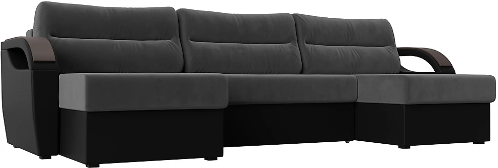 Угловой диван из велюра Форсайт Микс Плюш 6