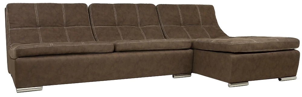 Угловой диван без подлокотников Монреаль-1 Brown